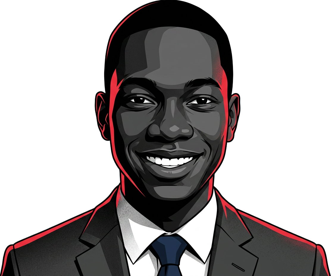 Stylized illustrated portrait of Temitope Emmanuel